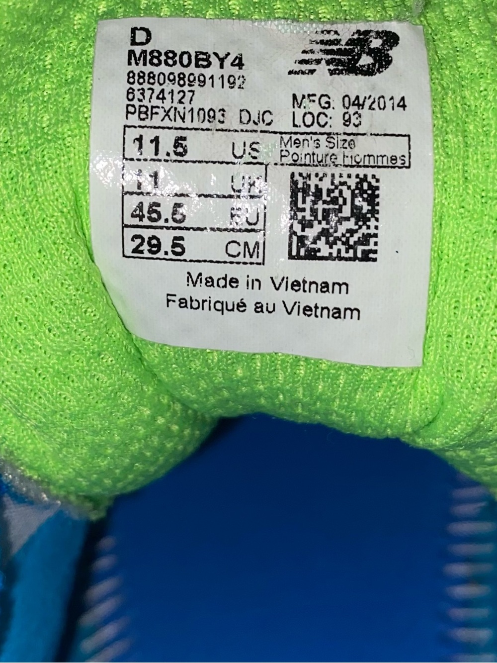 NEW BALANCE 880 V4 Men’s High Mileage Running Shoes Blue Green ORG Size 11-1/2 - Picture 10 of 10